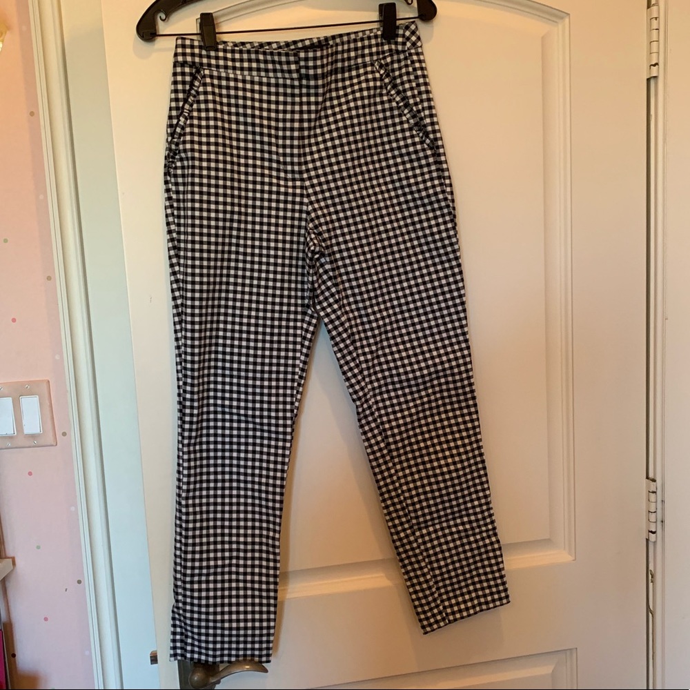 Black and white checker pants